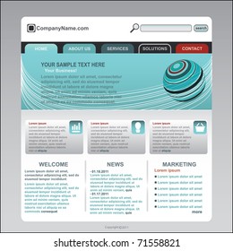Web site design template, vector