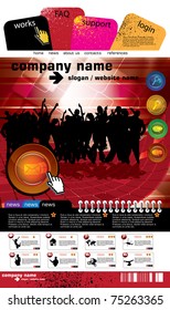 Web site design template, vector.