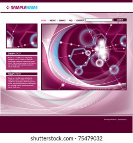 Web Site Design Template. Vector Illustration.