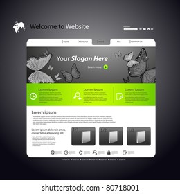 Web site design template, vector