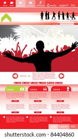 Web site design template, vector illustration.
