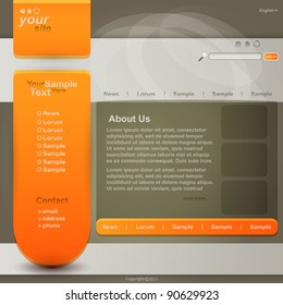 Web site design template, vector