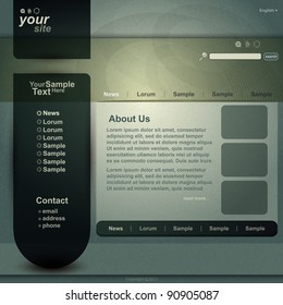 Web site design template, vector