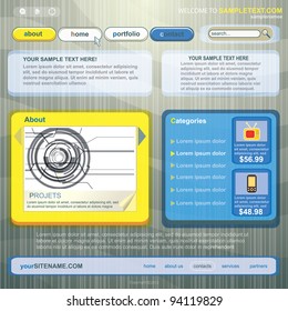 Web site design template, vector