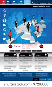 Web site design template, vector