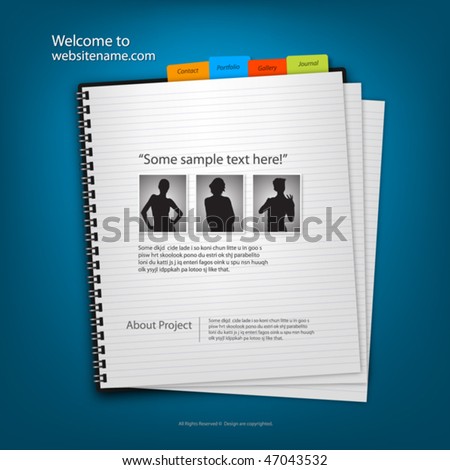 Web site design template, vector.