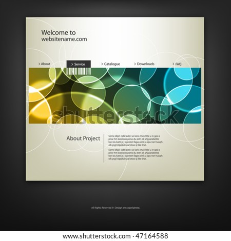 Web site design template, vector.