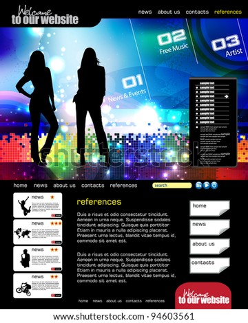 Web site design template , vector