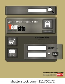 Web site design template,Vector