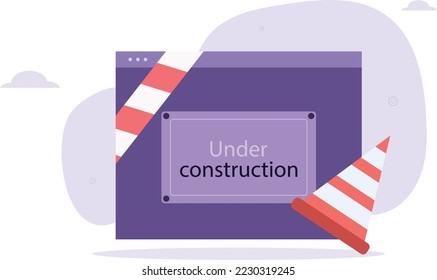 Web site development conceptFlat vector illustration.