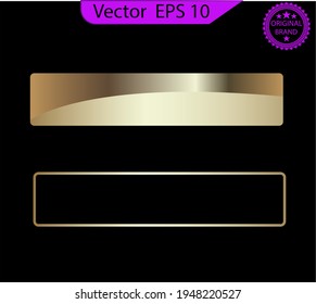 Website Gold Button auf schwarzem Hintergrund für Website, Etikett, Banner, Aufkleber, Design-Vorlage, Symbol und Logo. Geschäftskonzept, . EPS10