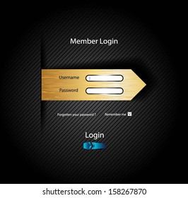 Web site. Gold pointer