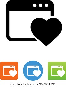 Web site with heart icon