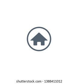 Web site, home shape home icon, vector