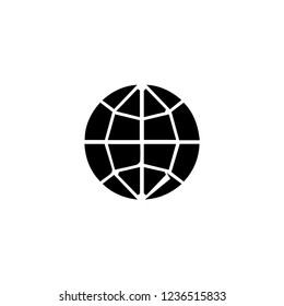 Web site icon. Business card sign. Globe symbol