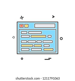 Web site icon design vector