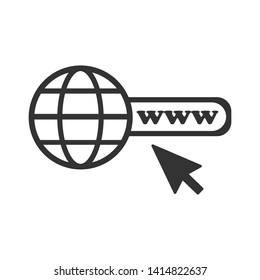 Web site icon isolated on white background. Vector illustration. Eps 10.