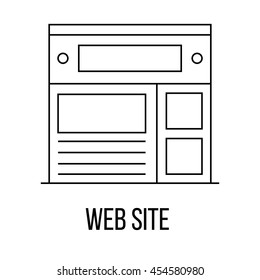 Web site icon or logo line art style. Vector Illustration.