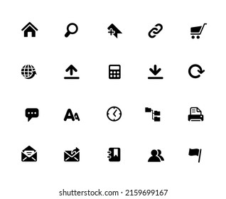 Juego de iconos de sitio web - Sólido de 32px