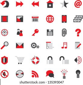 web site icons big vector set
