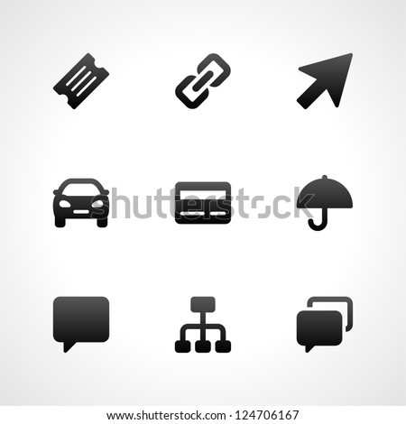 Web site icons set for landing page, infographics design, social media application and promotion banners vector illustration