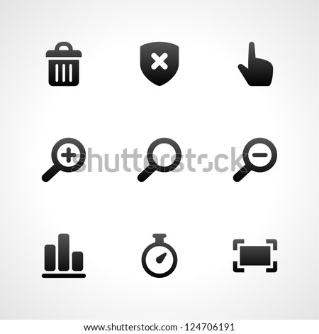 Web site icons set for landing page, infographics design, social media application and promotion banners vector illustration