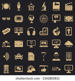 Web site icons set. Simple style of 36 web site vector icons for web for any design