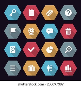 Web site icons set  Vector design elements flat style for design. 