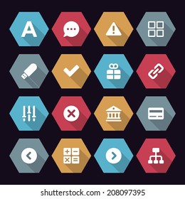 Web site icons set  Vector design elements flat style for design. 