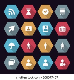 Web site icons set  Vector design elements flat style for design. 