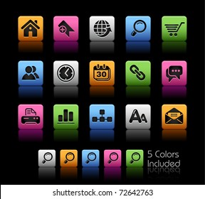 Web Site & Internet Icons // Color Box -------It Includes 5 Color Versions For Each Icon In Different Layers ---------