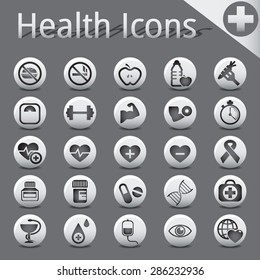 Web Site and Internet Icons White medicine fitness health