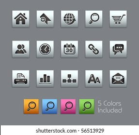 Web Site & Internet  // Satinbox Series -------It includes 5 color versions for each icon in different layers ---------