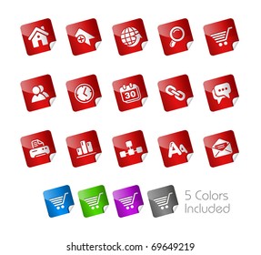 Web Site & Internet // Stickers Series -------It includes 5 color versions for each icon in different layers ---------