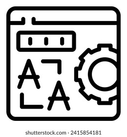 Web site interpreter icon outline vector. Speak translate. Person grammar