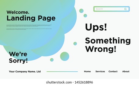 web site landing page gradient color vector modern