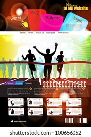 Web site layout. Vector.