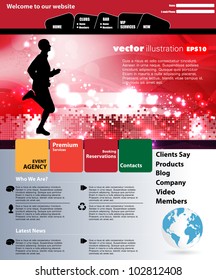 Web site layout. Vector