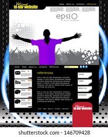 Web site layout. Vector