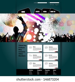 Web site layout. Vector 