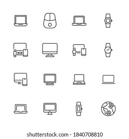 Web site line icons set. Stroke vector elements for trendy design. Simple pictograms for mobile concept and web apps. Vector line icons isolated on a white background.