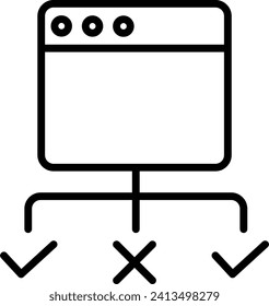 Web Site Map Outline vector illustration icon