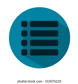 Web site menu flat icon. Flat style. Made in vector. Blue icon