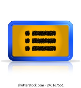 Web site menu icon. Scribble and hatching style. Isolated on white background. Specular reflection. Made vector illustration