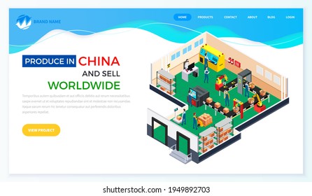 Web site on topic of online sales and purchases in China. Process of selling Chinese products