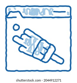 web site painting sketch icon vector. Hand drawn blue doodle line art web site painting sign. isolated symbol illustration