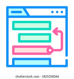 web site promotion place seo optimization color icon vector. web site promotion place seo optimization sign. isolated symbol illustration