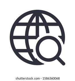 Web site search line icon design