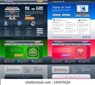 Web site set. Vector illustration
