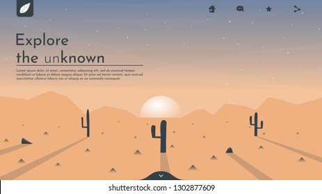 Web site template. Desert